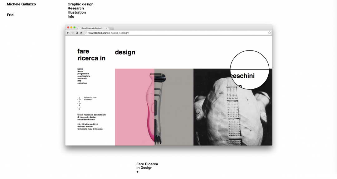 Fare Ricerca in Design, 2016