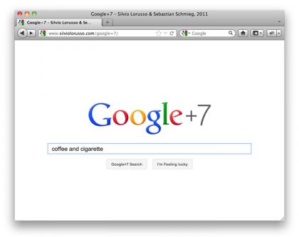 Google+7, Silvio Lorusso and Sebastian Schmieg, 2011