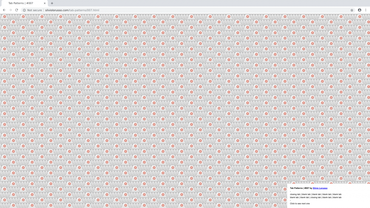 Tab Patterns — Silvio Lorusso